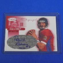 2002 SAGE FOOTBALL PATRICK RAMSEY AUTOGRAPHED ROOKIE CARD #D 320/720