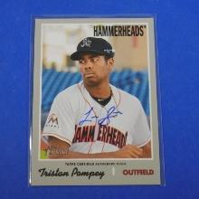 2019 TOPPS HERITAGE MINORS TRISTAN POMPEY AUTOGRAPHED ROOKIE CARD