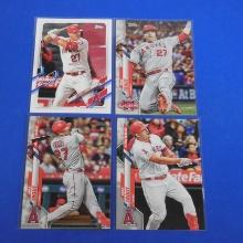 LOS ANGELES ANGELS MIKE TROUT FOUR CARD LOT