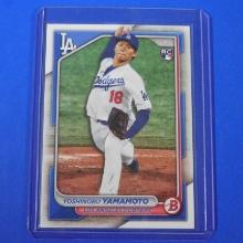 2024 BOWMAN BASEBALL YOSHINOBU YAMAMOTO ROOKIE CARD DODGERS
