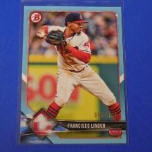 2018 BOWMAN BASEBALL FRANCISCO LINDOR SKY BLUE SP #D 086/499 INDIANS