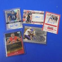 FOOTBALL AUTOGRAPHED ROOKIE CARD LOT PANINI PRIZM CONTENDERS SAGE