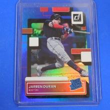 2022 PANINI DONRUSS JARREN DURAN BLUE HOLOFOIL RATED ROOKIE CARD RED SOX