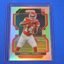 2021 PANINI PRIZM CORNELL POWELL SILVER PRIZM ROOKIE CARD CHIEFS