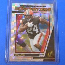 2021 PANINI DONRUSS NICK CHUBB DOMINATORS CLEVELAND BROWNS HOLOFOIL