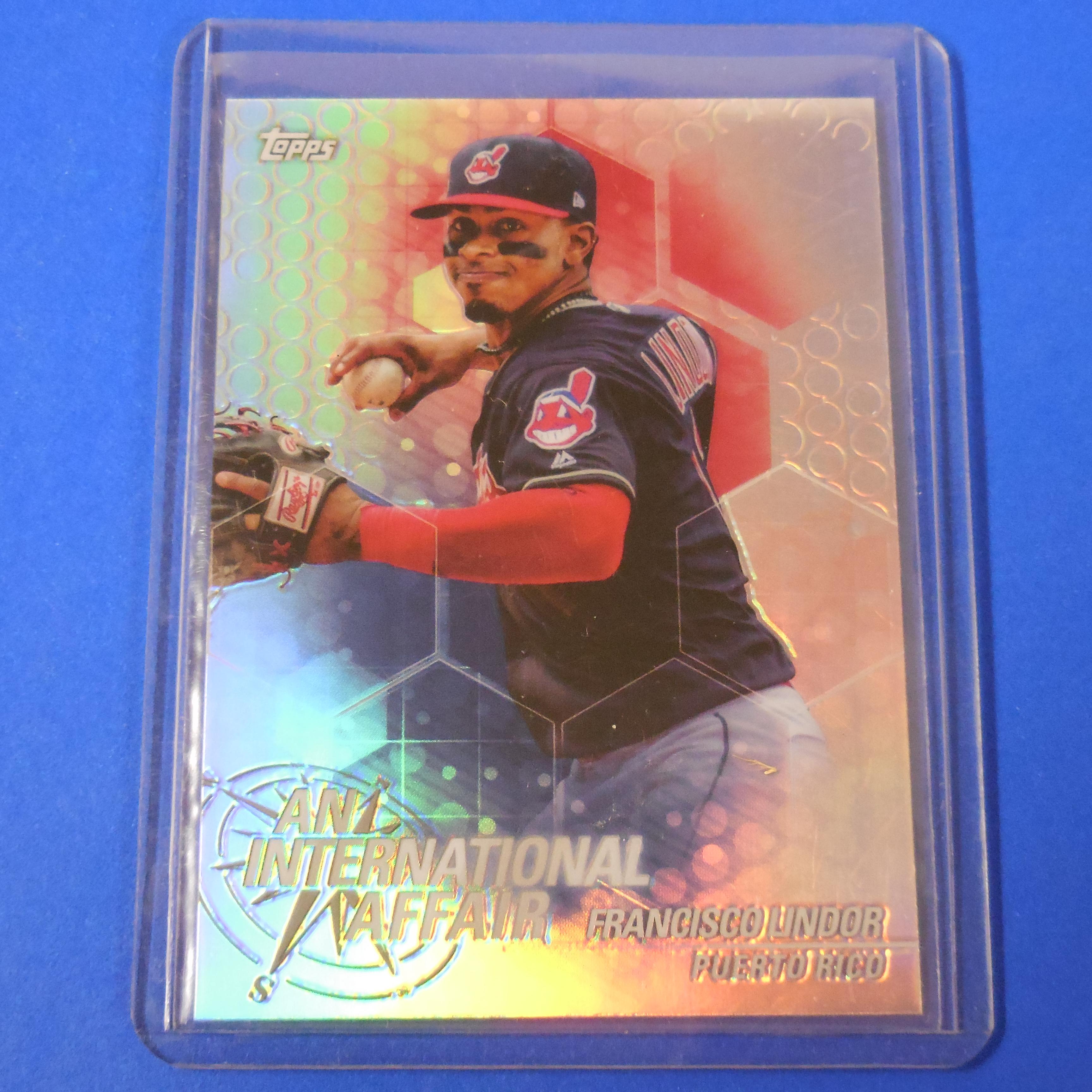 2018 TOPPS UPDATE CHROME FRANCISCO LINDOR AN INTERNATIONAL AFFAIR REFRACTOR