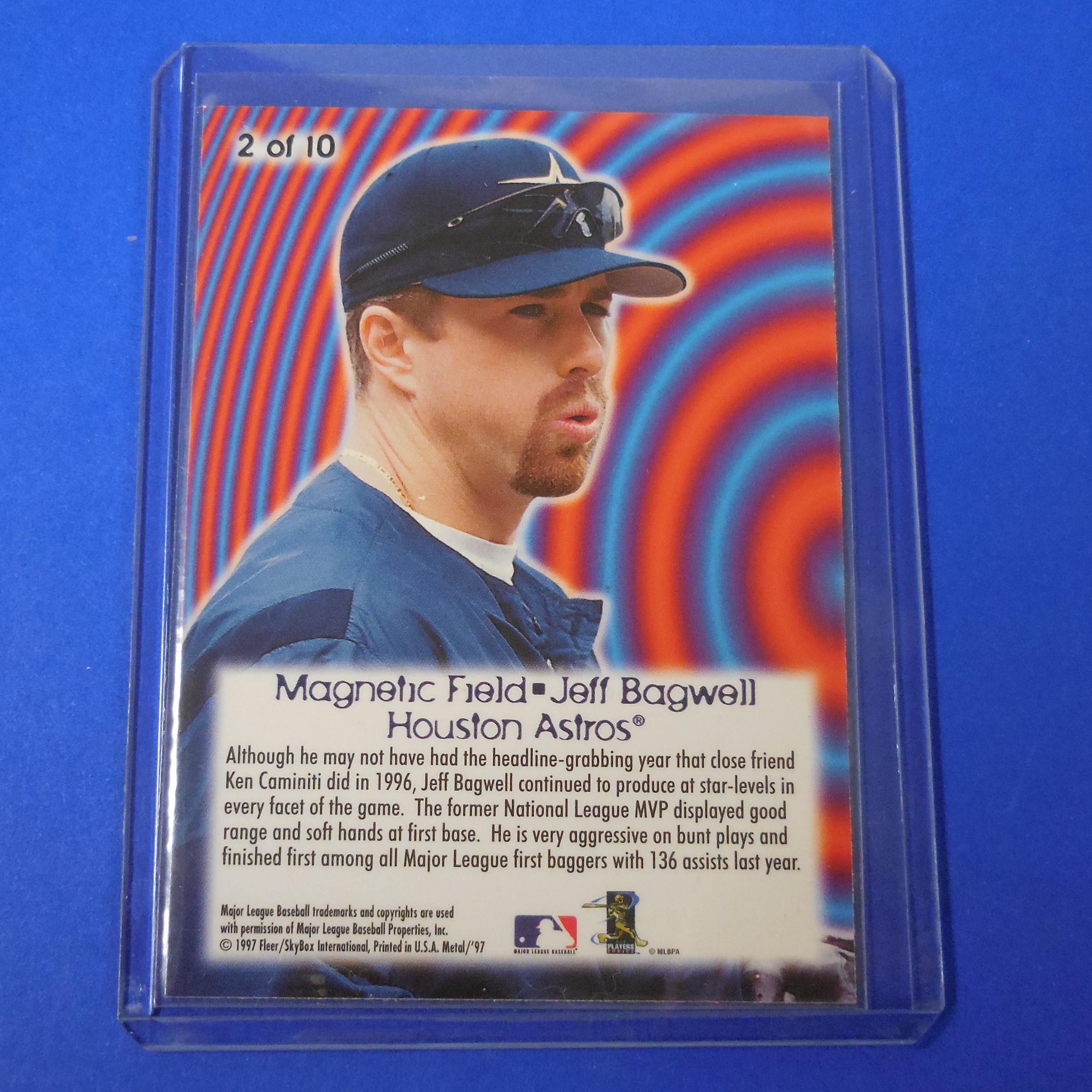 1997 SKYBOX METAL UNIVERSE JEFF BAGWELL MAGNETIC FIELD HOLO ASTROS