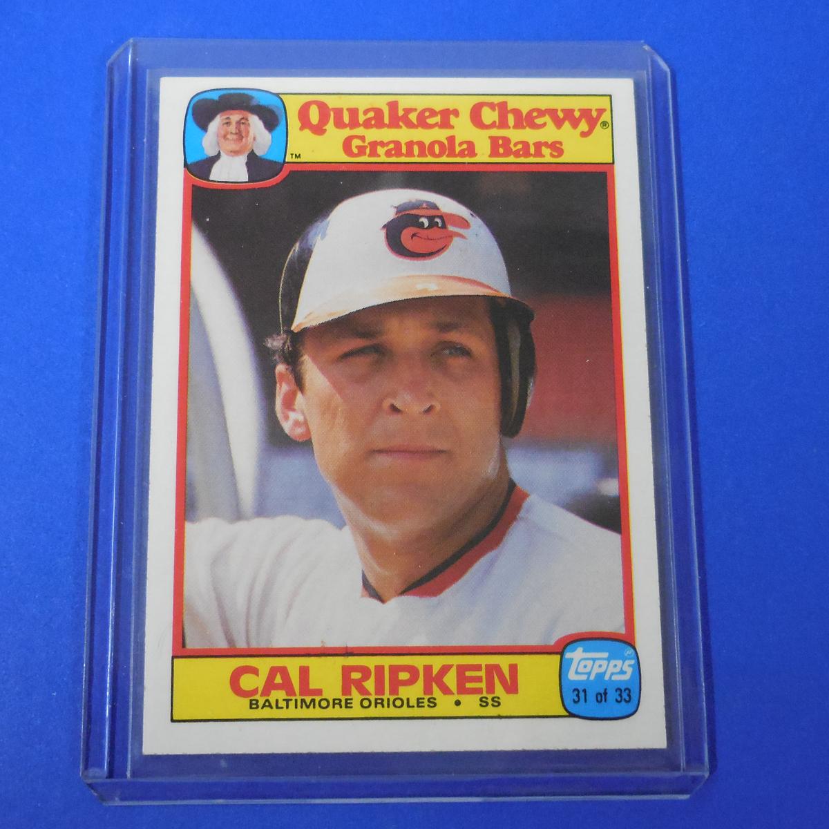 1986 TOPPS QUAKER OATS GRANOLA BARS CAL RIPKEN JR ORIOLES