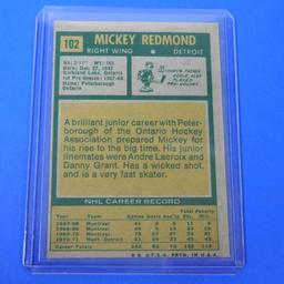 1971-72 TOPPS #102 MICKEY REDMOND RED WINGS