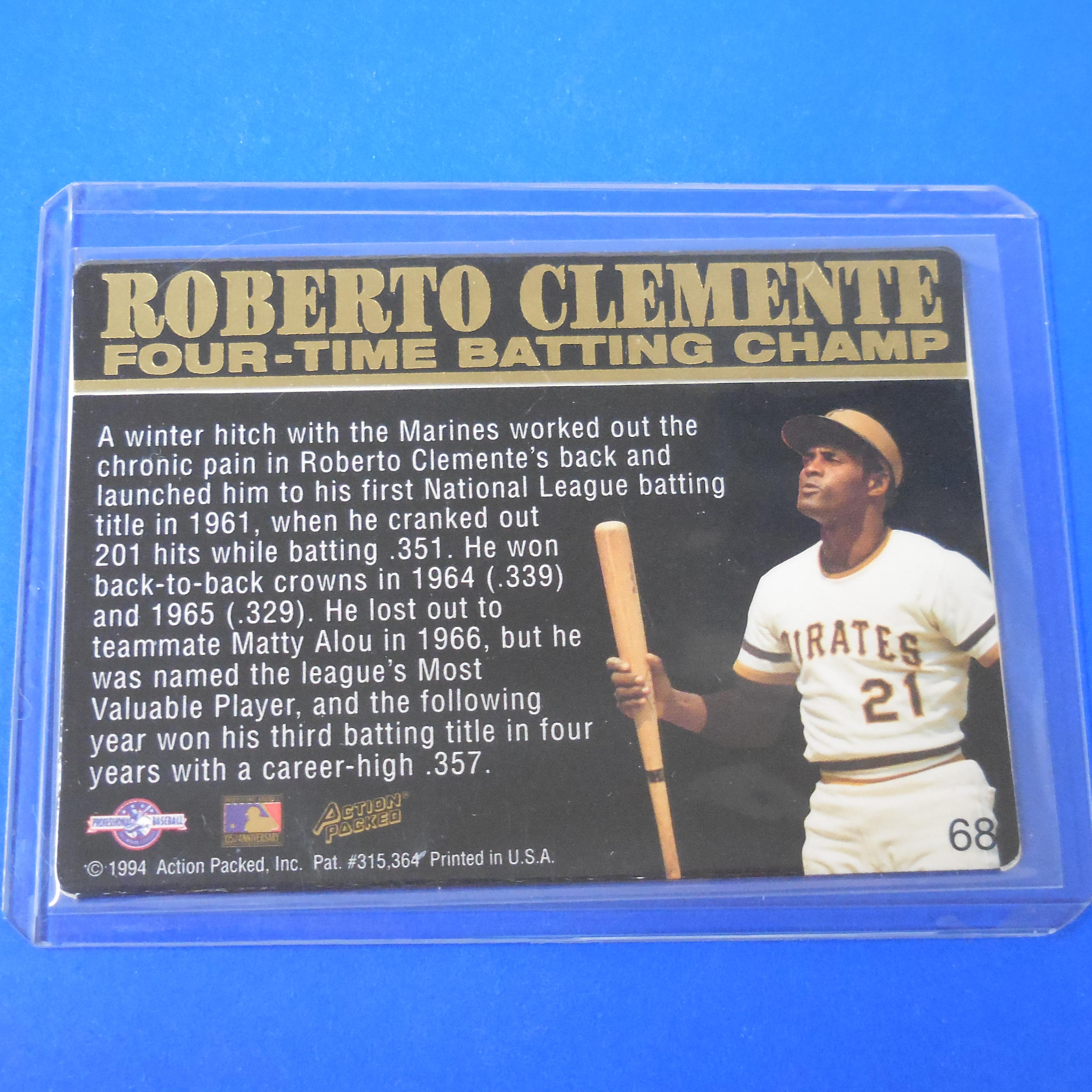 1994 ACTION PACK ROBERTO CLEMENTE 40TH ANNIVERSARY OF PRO DEBUT PIRATES