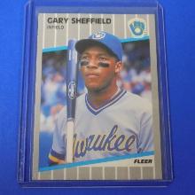 1989 FLEER GARY SHEFFIELD ROOKIE CARD BREWERS