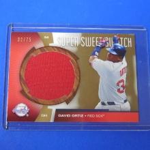 2006 UPPER DECK SWEET SPOT DAVID ORTIZ SUPER SWEET SWATCH #D 32/75 GAME USED JERSEY