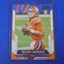 2021 SCORE TREVOR LAWRENCE ROOKIE CARD CLEMSON