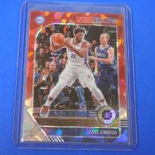 2019-20 PANINI HOOPS PREMIUM STOCK JOEL EMBIID RED ICE PRIZM 76ERS