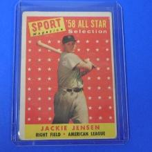 1958 TOPPS #489 JACKIE JENSEN ALL STAR RED SOX