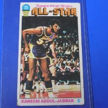 1976-77 TOPPS BASKETBALL JUMBO #126 KAREEM ABDUL JABBAR ALL STAR LAKERS