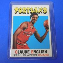 1971-72 TOPPS #46 CLAUDE ENGLISH ROOKIE CARD TRAILBLAZERS