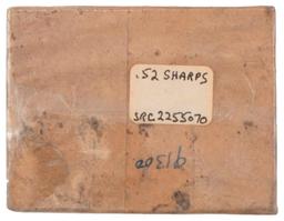 Scarce Original Box .52 Caliber Linen Sharps Cartridges