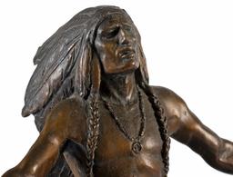 Bronze Sculpture of Native American Chief by Carl Kauba