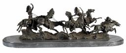 The War Party, Bronze Sculpture After Carl Kauba