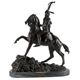 After Frederic Remington "Scalp" Bronze Sculpture