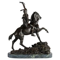 After Frederic Remington "Scalp" Bronze Sculpture