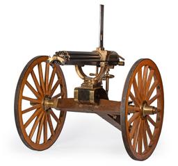 **Museum Quality Reproduction Of 1876 Gatling Gun And Carrige