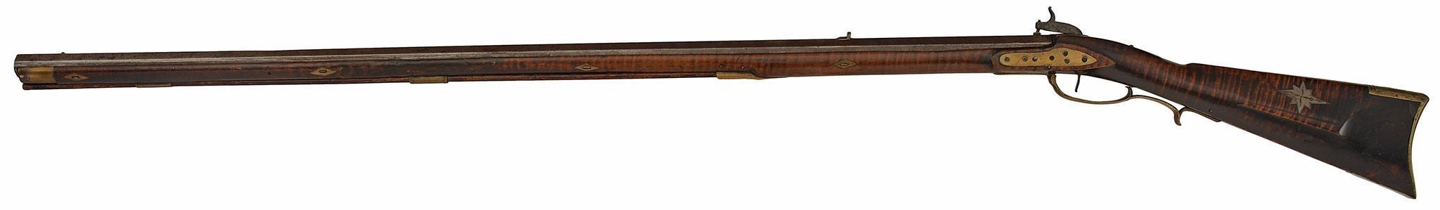 A Rare Pilllock Pennsylvannnia Or Kentucky Style Rifle By John Guest