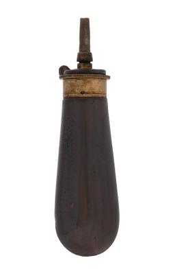 A Brass Colt Navy Percussion Bag Powder Flask