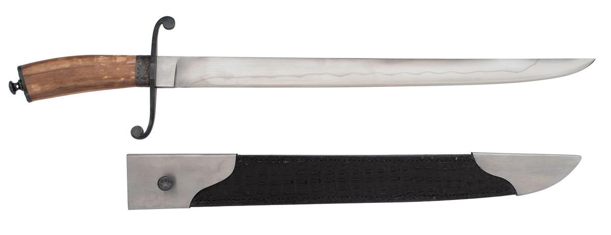 A Fine Custom Fossilized Walrus Hunter's Sword by John Horrigan