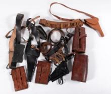 Leather Cartridge Belts, Holsters and Magazine Pouches