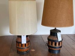 2-Wagon Wheel Electric Lamps