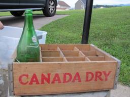 Canada Dry Soda Crate with 2 bottles