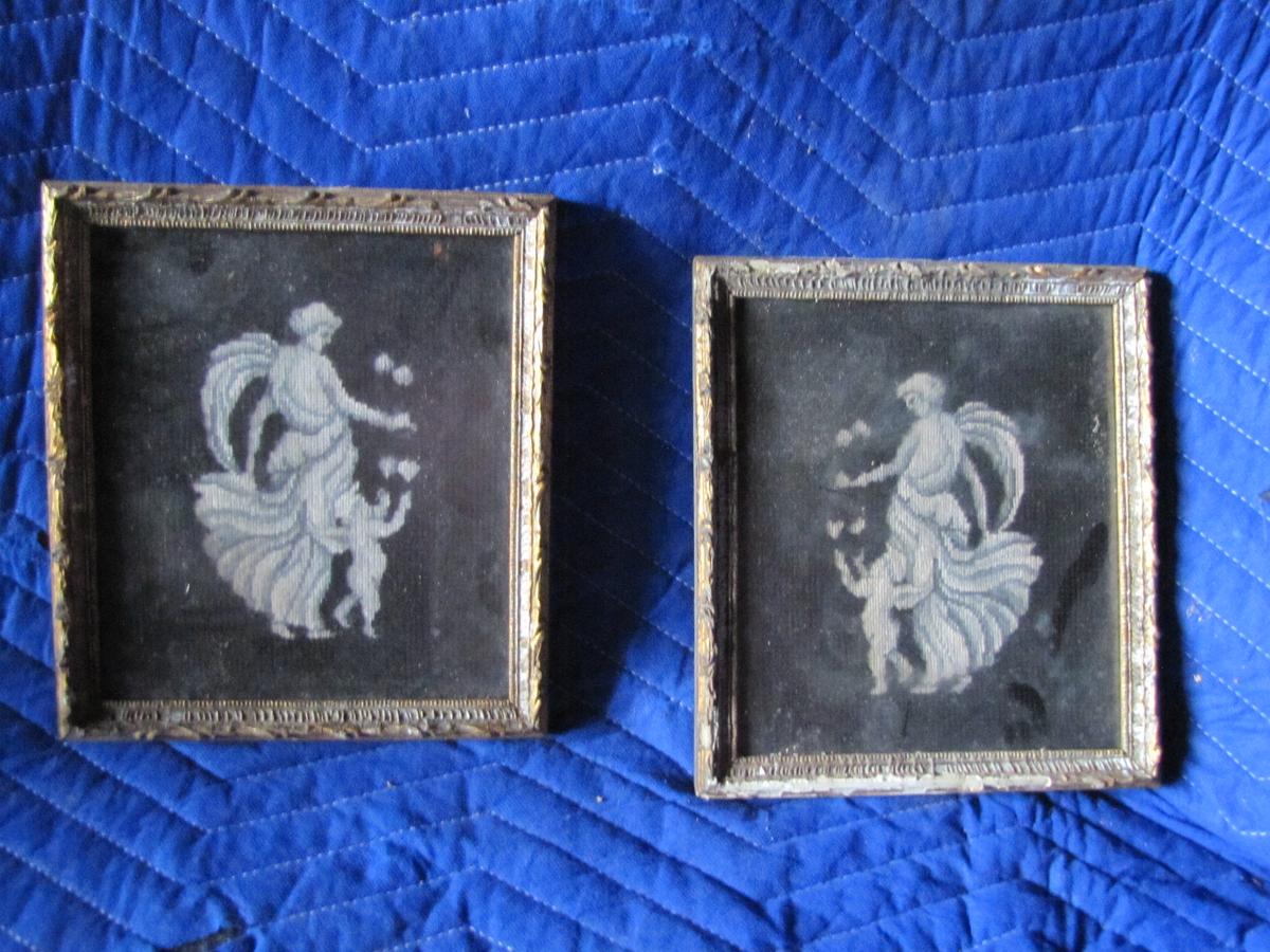 Pair of Antique Crosstichings