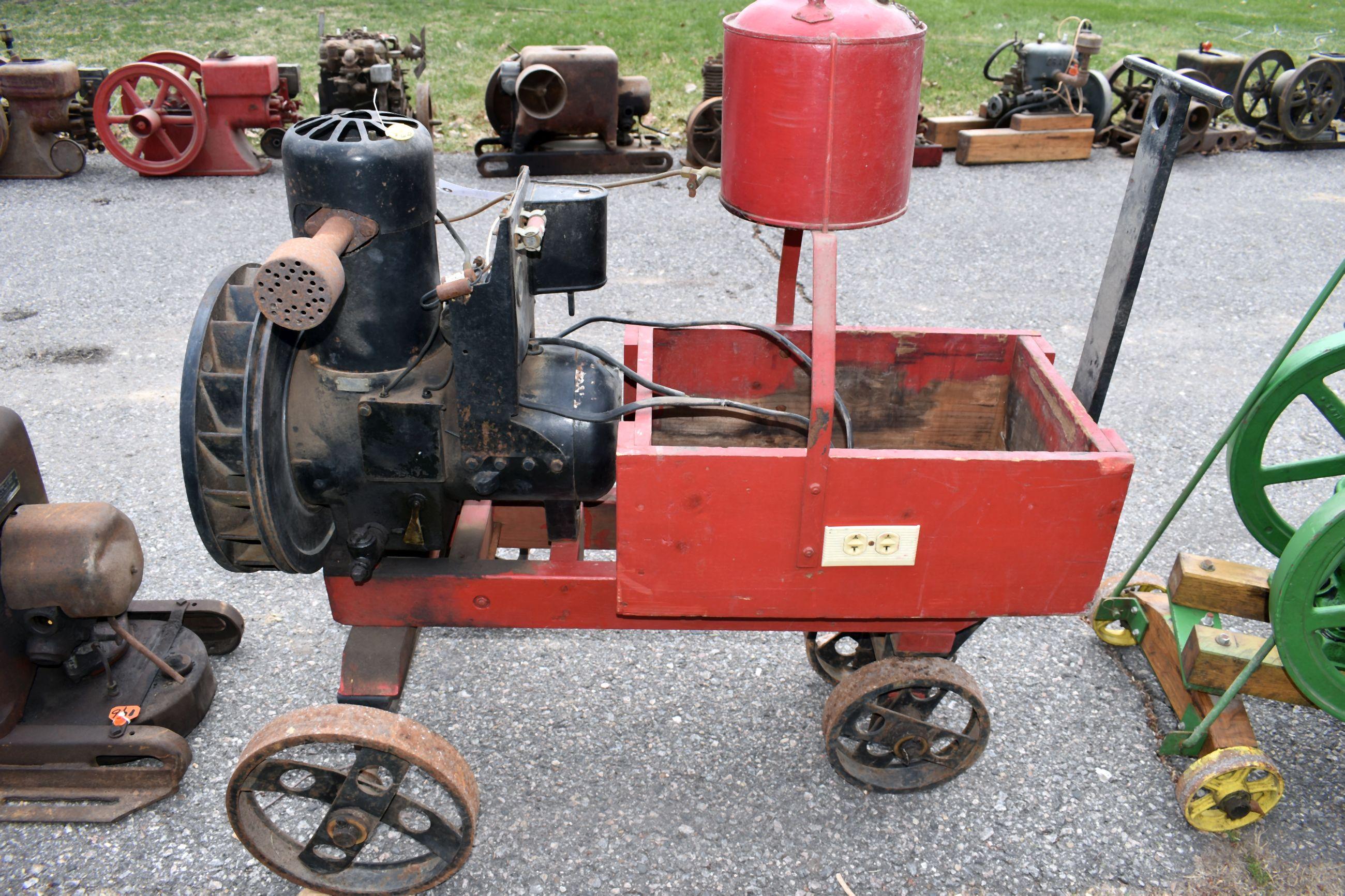 Delco Generator Set On Cart, With Tank