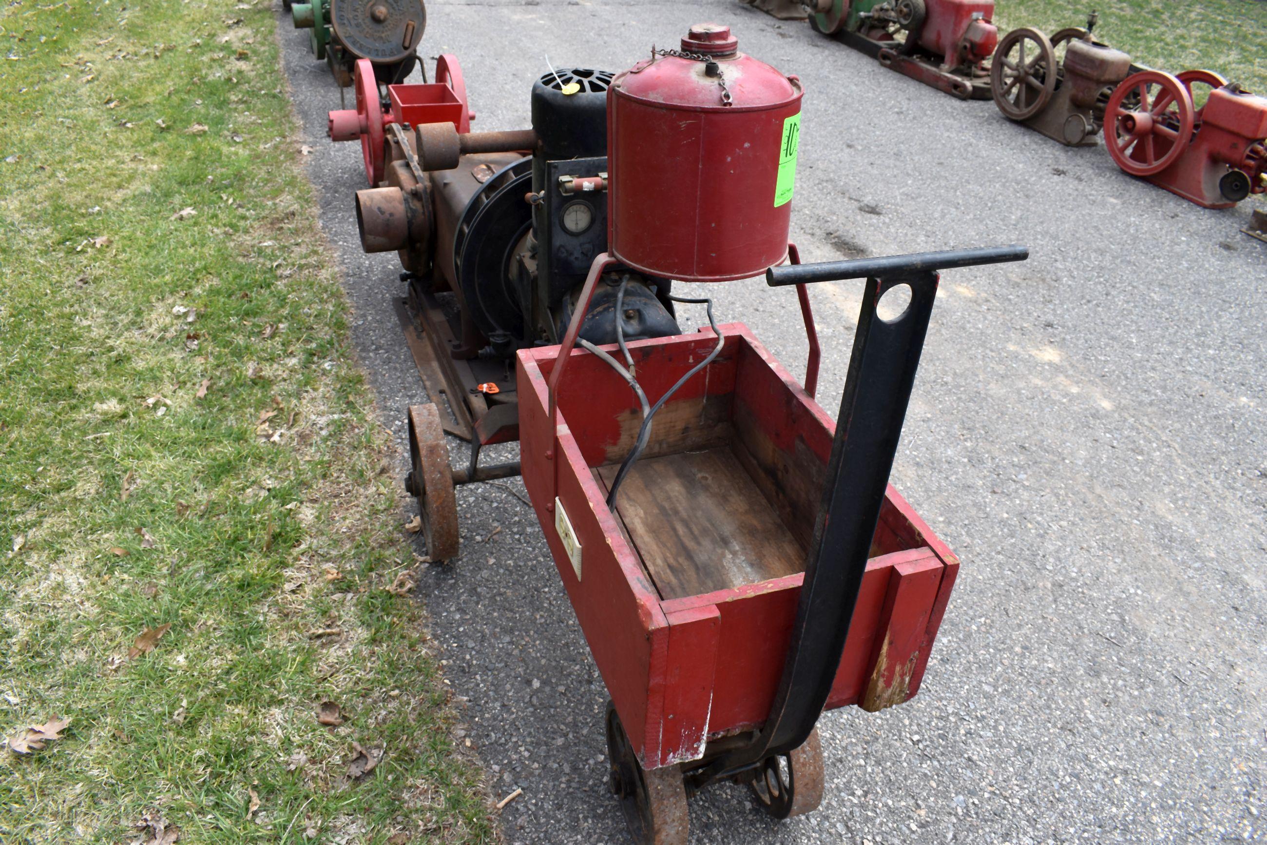 Delco Generator Set On Cart, With Tank