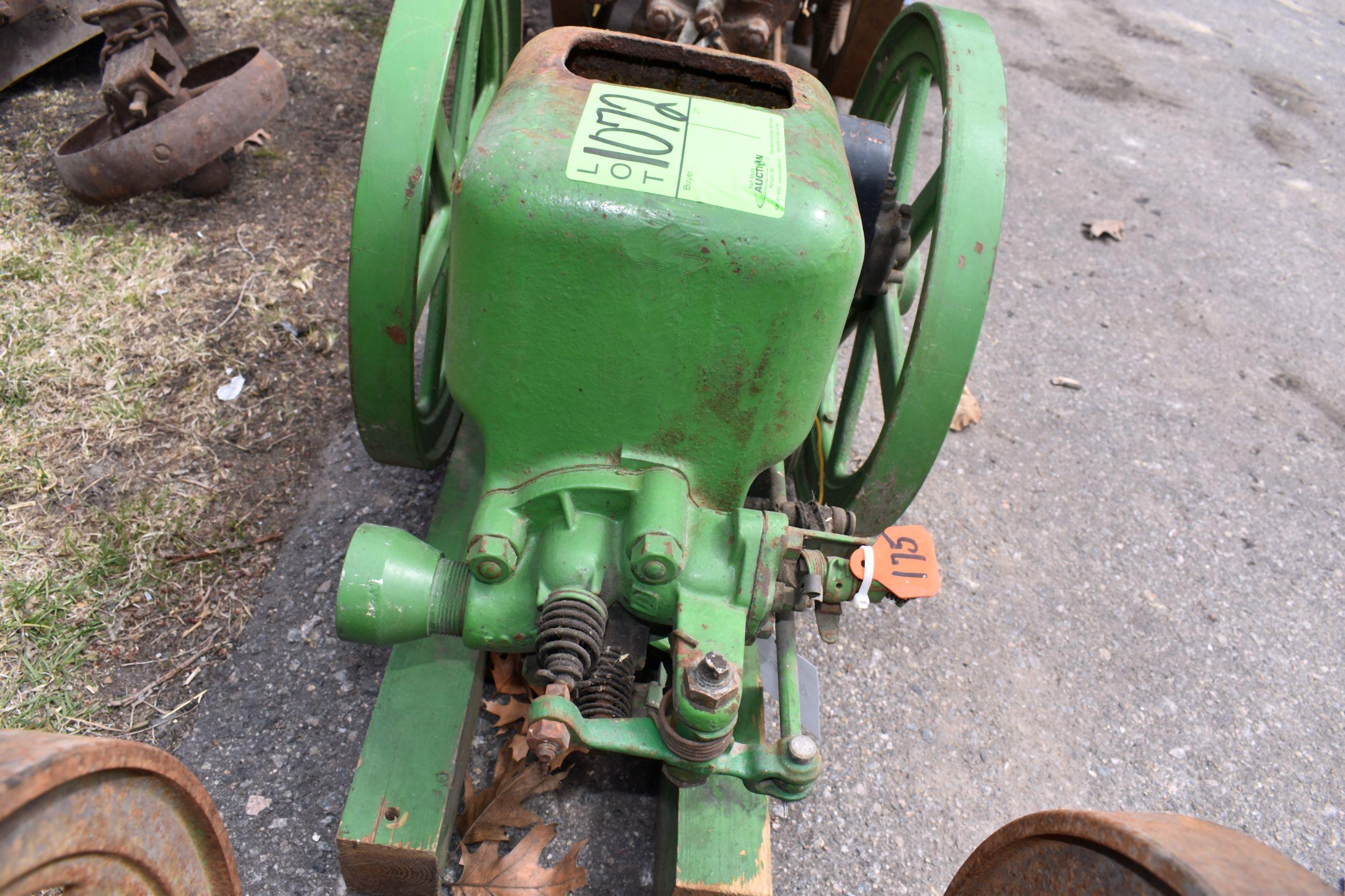 John Deere 1.5Hp Gas Engine, Mag, Original Condition, Older Restoration, SN:326077