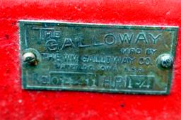 Galloway Air Cooled 1 3/4HP Gas Engine, Wheel Barrow Cart, Restored, SN:94411