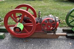 Big Chief 1.5Hp Air Cooled Gas Engine, Restored, Enclosed Govenor, ING Needs Batt, Oiler, SN:47777