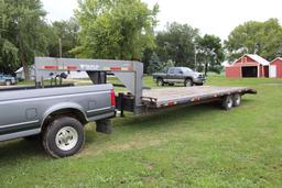 *** 1999 Delta 100" x 22 Tandem Axle Gooseneck With 4' Beaver Tail, Flat Deck With Ramps,