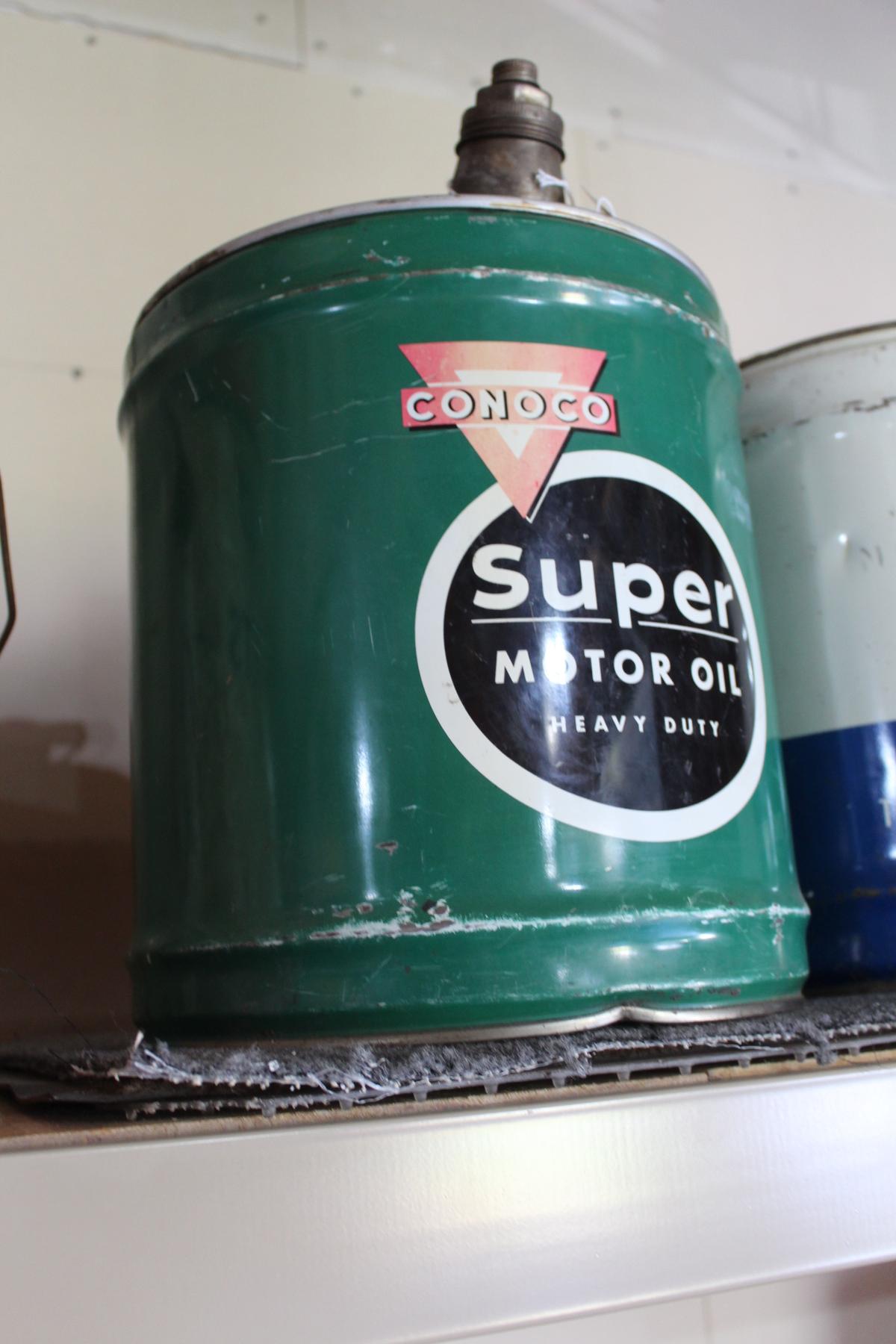 Conoco Supreme Motor Oil 5gal metal oil can