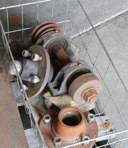 MISC PARTS , 2-HD SPINDLES, 2" REV CHISEL PLOW POINTS, 4 PLOW LAYES, SEED TUBES