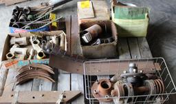 MISC PARTS , 2-HD SPINDLES, 2" REV CHISEL PLOW POINTS, 4 PLOW LAYES, SEED TUBES