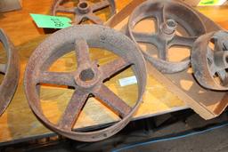 4" X 11" PULLEY AND 3 - PULLEYS