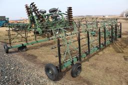 SUMMERS APPROX 70' SPRING TOOTH DRAG ON HYD CART