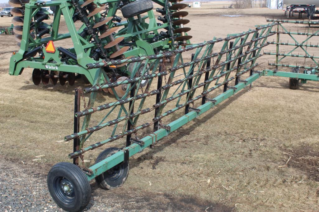 SUMMERS APPROX 70' SPRING TOOTH DRAG ON HYD CART