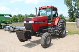 1990 CASE IH 7120 2WD TRACTOR, ROCK BOX, 5877 HRS SHOWING, 18.4R42 LIKE NEW REARS, 3 SCV, 1000 PTO,