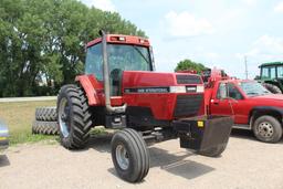 1990 CASE IH 7120 2WD TRACTOR, ROCK BOX, 5877 HRS SHOWING, 18.4R42 LIKE NEW REARS, 3 SCV, 1000 PTO,