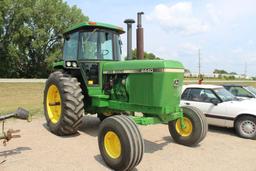JOHN DEERE 4440, 8 SPD POWER SHIFT, 2WD, 20.8-38 REAR, 7649 HRS, 14L-15 FRONT TIRES, 3PT, 540/1000,