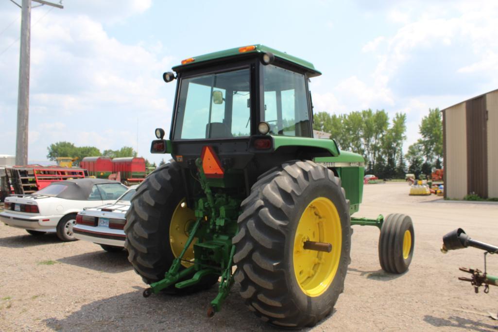 JOHN DEERE 4440, 8 SPD POWER SHIFT, 2WD, 20.8-38 REAR, 7649 HRS, 14L-15 FRONT TIRES, 3PT, 540/1000,